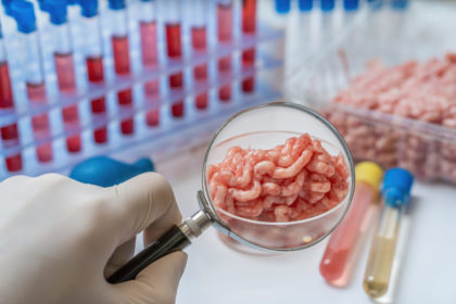 Scientist is testing and inspecting meat for germs_Shutterstock_2020